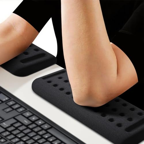 L-Shaped Desk Edge Rest Set (2-Piece) - Ergonomic Memory Foam Support for Wrist, Forearm & Elbow Comfort - Non-Slip, Adjustable Design