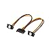 Produktbild Goobay 95115 PC Y Stromkabel / Stromadapter / SATA Splitter; SATA 1x Buchse zu 2x Stecker; SATA 1x Buchse zu 2x Stecker 90° gewinkelt