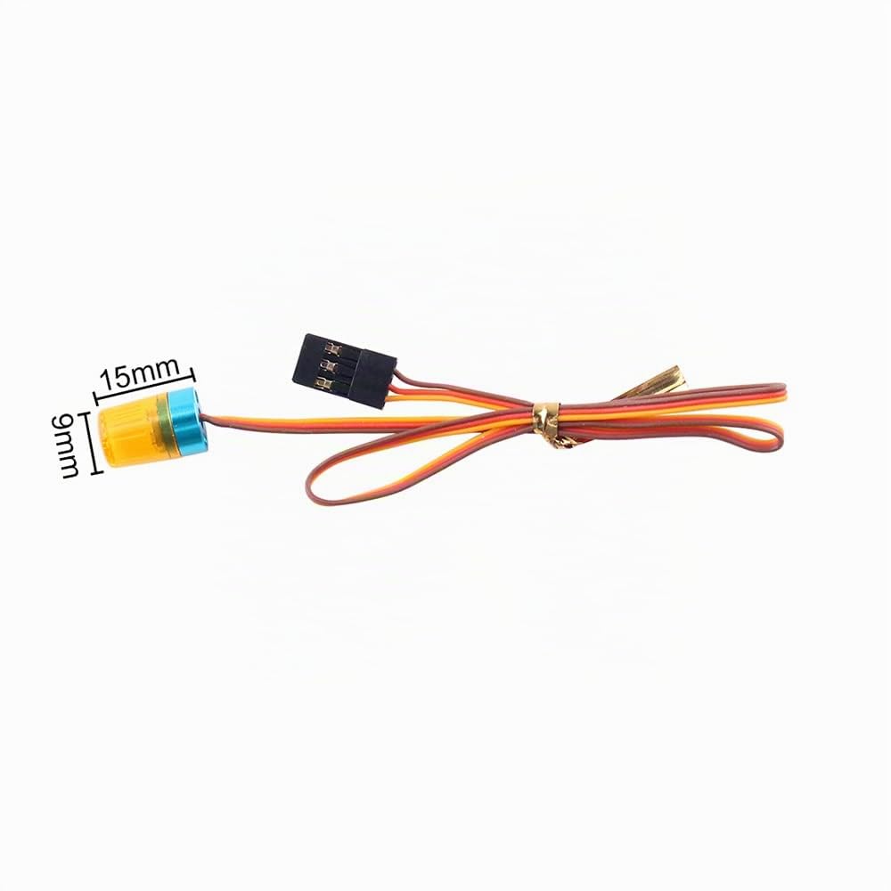 INJORA Lot de 4 lampes frontales LED RC pour voiture RC Accessoires pour voiture Tamiya Tracteur RC Pelleteuse camion d'ingénierie Jaune