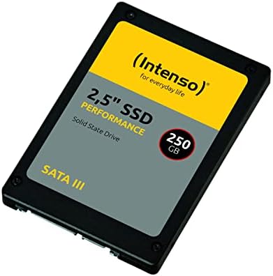 Intenso Interne 2,5" SSD SATA III Performance, 250 GB, 550 MB/Sekunden, Festkörper-Laufwerk Schwarz