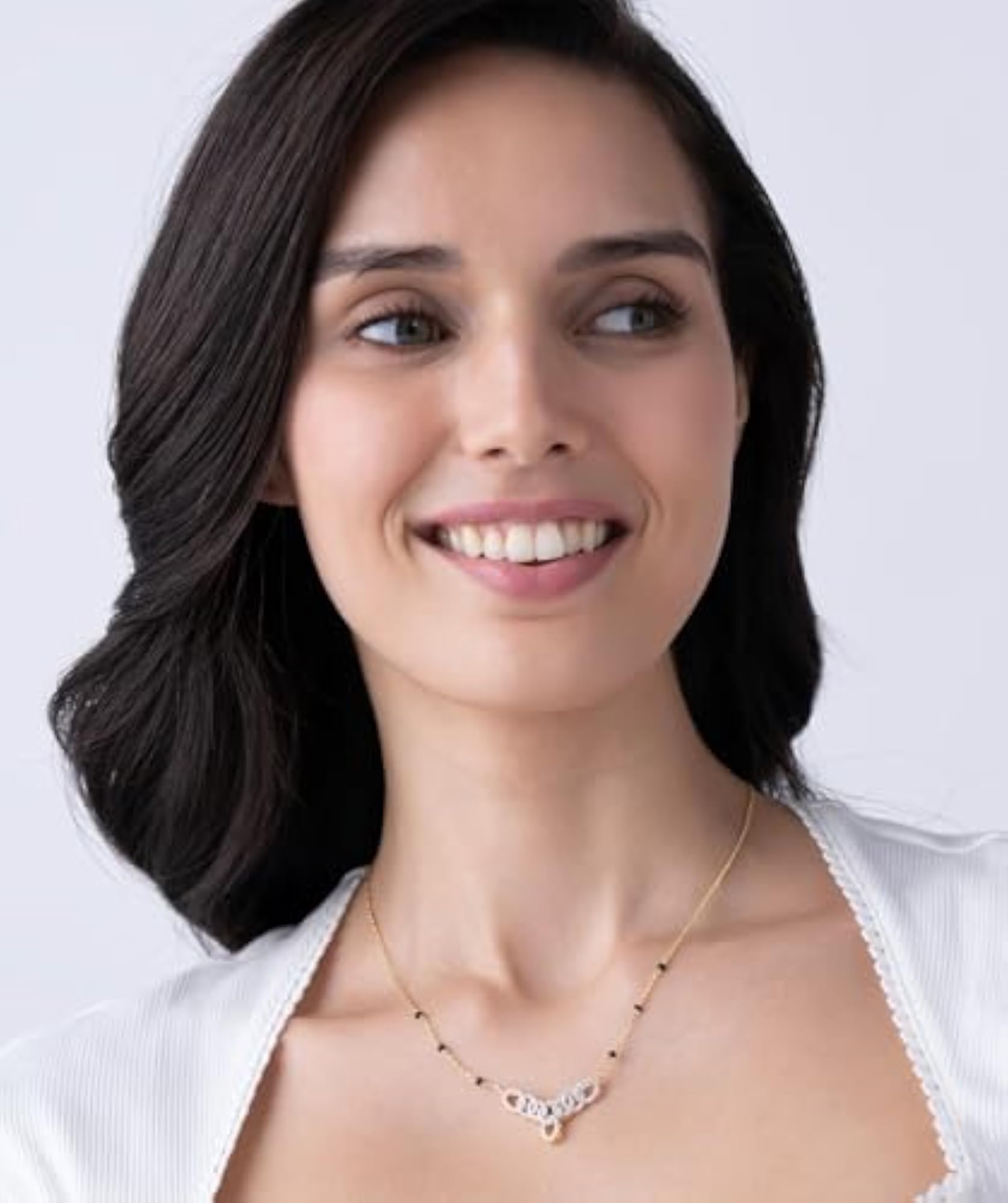 Women's 18k Gold Vermeil Interlinked Mangalsutra, Dainty