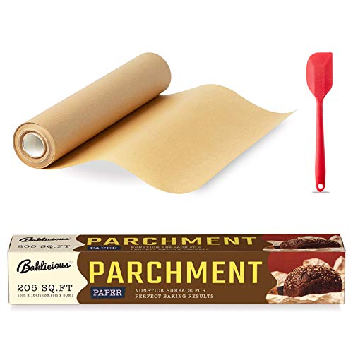 Baklicious 205 SQ FT parchment paper roll for baking 15 in x 164 ft Unbleached Parchment Paper roll, Use for Cooking, Grilling, Steaming