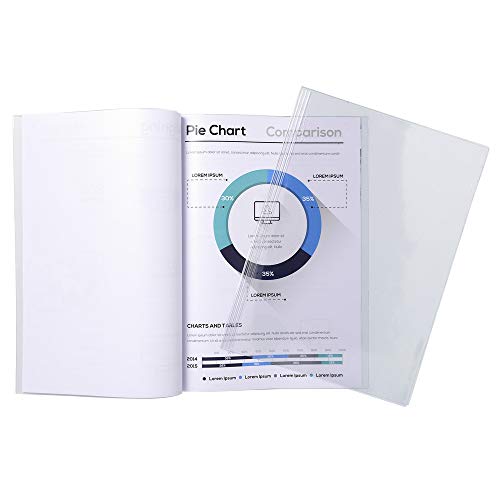 Sachet de 10 chemises de presentation pour relier avec serodo pvc lisse 20x100e - a4