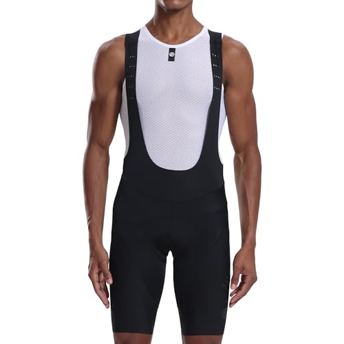 Image of YKYWBIKE Cycling Bibs Men,Elastic Interface Padded Cycling Bib Shorts,Breathable Biking Bib Short Men