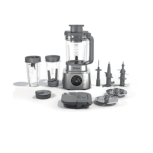 Ninja SS401 Foodi Power Blender Ultimate System with 72 oz Blending & Food Processing Pitcher, XL Smoothie Bowl Maker and Nutrient Extractor* & 7 Functions, Silver Ninja SS401 Foodi Power Blender Ultimate System with 72 oz Blending & Food Processing Pitcher, XL Smoothie Bowl Maker and Nutrient Extractor* & 7 Functions, Silver