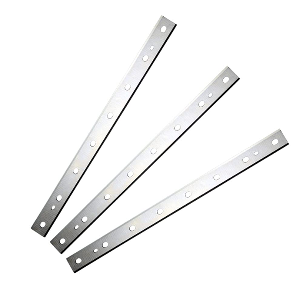 Cuchillas cepilladoras de 12,5 pulgadas DW7342 de repuesto para el cuchillo cepillador de madera DeWalt DW734 para trabajar la madera, juego de 3, como se muestra