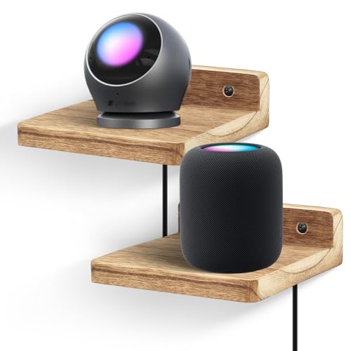Support de présentation en noyer pour figurine et petite enceinte