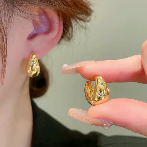 Pendientes de aro con estrella para el día a día y ocasiones especiales 2