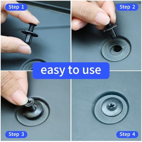 Image of 100 PCS Bumper Retainer Clips Car Rivets Fasteners Retainer Kit and 1 Fastener Removers Most Popular Sizes Auto Push Pin Rivets Set -Door Trim Panel Fender Clips for GM Ford Toyota Honda Chrysler