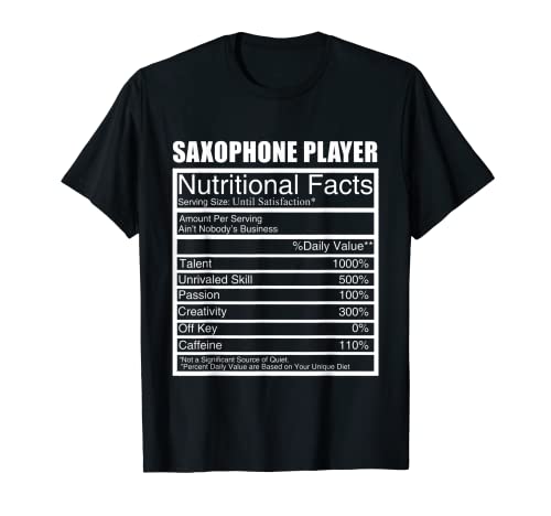 Saxophone Apparel Cadeau pour amateur de saxophone T-Shirt