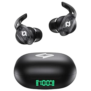 Wireless Earbuds Bluetooth Headphones with Wireless Charging Case 32H Playback LED Display in Ear Earphones Waterproof Ear buds Built in Mic Stereo Bass for iPhone Samsung Android Sport Workout Gym TV