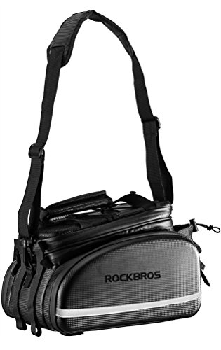 Rockbros Bike Rack Bag Trunk Bag Waterproof Carbon Leather Bicycle Rear Seat Cargo Bag Rear Pack Trunk Pannier Handbag #TOP4