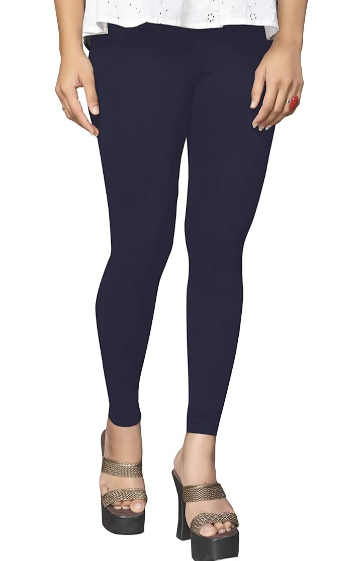 Women's Skinny Fit Ankle Leggings/Women's Slim Leggings/Women High Rise Stretchable Ankle Length Slim Fit Yoga Workout Gym Tights with Pockets| Yoga Pants/Leggings for Women-image-4