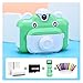 ZSYLOVE ZHANGSUYUAN Children Imprimé instantané Caméra Rotatif Lentille 1080P HD Jouets de caméra for Enfants avec Papier Thermique 32GB TF Card (Color : Green Glossy 32G Pen)