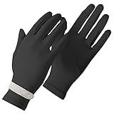 SayWow UV Sun Protection Gloves for Women Full Finger Touchscreen UPF 50+ for Golf, Driving, Hiking, Black(SGA-BLK)
