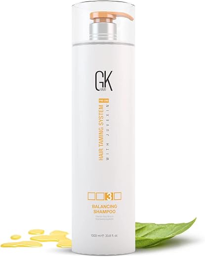 GK Hair Global Keratin Balancing Shampoo 1000ml For Oily Hair And Scalp Restores Scalp pH Level - Sulfate And Paraben Free