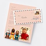 Genérico Carta Mágica Personalizada de los Reyes Magos con Foto y Sobre, Carta Infantil para Niños