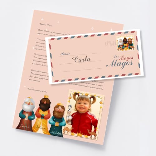 Genérico Carta Mágica Personalizada, Carta infantil para niños (Reyes Magos)