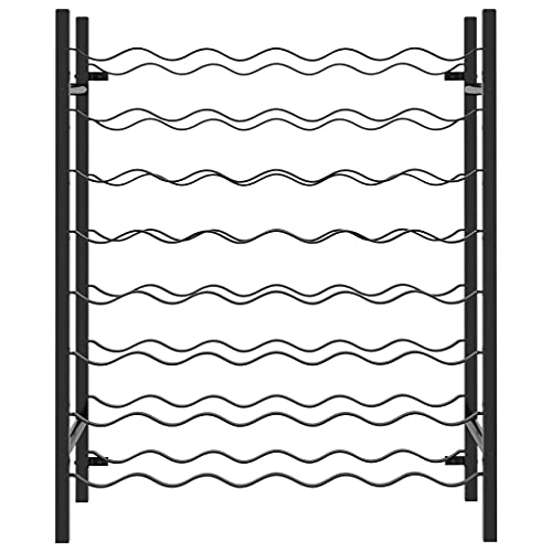 Soporte para vino para 48 botellas, moderno, negro miniatura 2
