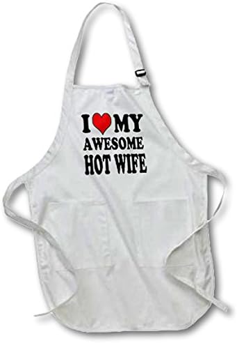 3dRose EvaDane - Cotizaciones - I Love My Awesome hot Wife. - Delantales (abr_193386)