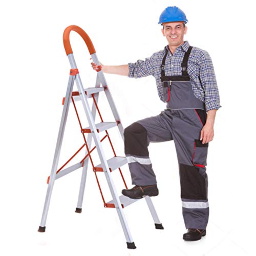 4 Step Ladder Folding Step Stool Multi-Purpose Portable Lightweight Aluminum Household Steel Step Stool