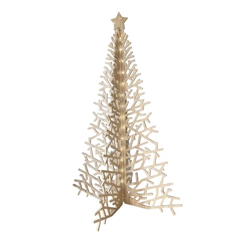 Deko AS GmbH Vollholz Weihnachtsbaum aus Fichtenholz 124cm mit kleineren...