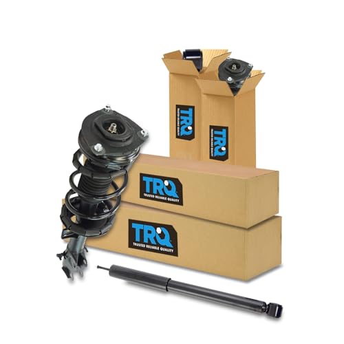 Image of TRQ Front and Rear Complete Strut Assembly & Shock Absorber Kit Complete Strut & Coil Spring Assembly Compatible with 2009-2014 Nissan Cube