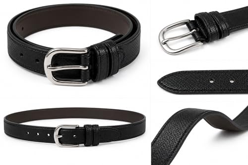 Image of Trendy Girl's Women's PU Leather Belt Women's,Ladies's,Girl's Belt For Jeans,Belt for Dresses Casual /Formal Belts Free Size Fit on Upto 36inch, Black Color