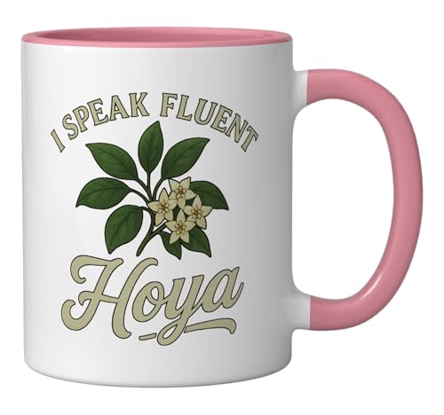 Taza de cerámica para amantes de plantas Hoya 11 oz miniatura 2