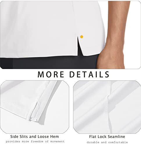 Magcomsen Long Sleeve Golf Shirts Women Polo Shirts Upf 50 Uv Protection Moisture Wicking Sports Tennis White M thumb #5