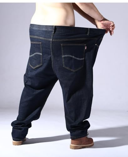 Jeans Pants Trouser Denim Large Size Trendy Fat Plus Straight Tube Loose Casual Commuting Business for Men4