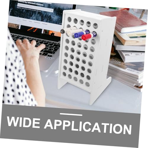 Porte-stylo grosse capacité bois blanc rangement bureau compartimenté - 8