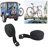 Zythrem 4 Pcs Ratchet Tie Down Straps, 5m x 25mm Bike Rack Straps with Buckle Heavy Duty Lashing Straps Adjustable Tensioning Belts for Motorcycle Vans Trailer Luggage Cargo Garden Furniture Covers - Image 5