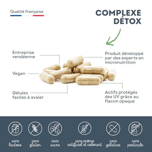 Complexe Détox - Detox Foie, Peau Saine, Santé Digestive - Chardon Marie, Artichaut, Bardane, Pissenlit, Radis Noir - 7 Actifs Naturels - 90 gélules, 3 mois - Vegan - Fabriqué en France - Vitavea – Image 5