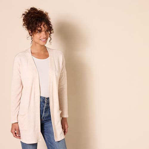 Image of Amazon Essentials Women's Relaxed-Fit Ultra-Lightweight Open-Front Cardigan