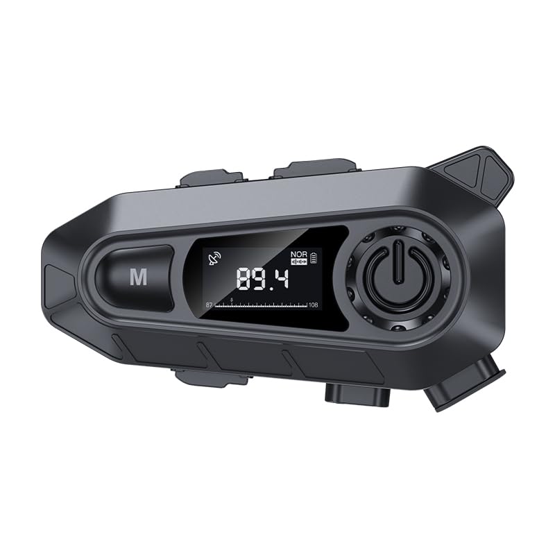 Image of EDYELL A1 Motorcycle Bluetooth Headsets, Smart LED Display Motorcycle Helmet Speakers, HD Calling and HiFi Music,Waterproof & Dustproof Helmet Headset,Group Communication System On Ear Headphones