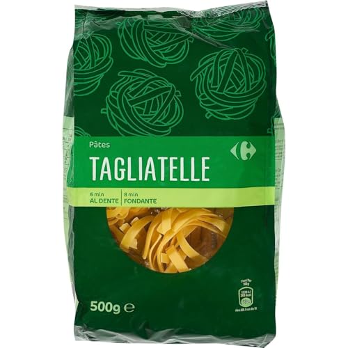 Pâtes Tagliatelles Carrefour 500g au blé dur en lot de 4