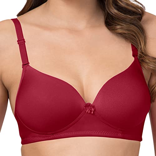 Image of Tweens - Heavily Padded Semi Push-Up Bra - Polyamide Fabric - 3 /4th Coverage, Wireless, Multiway Straps, Seamless - Everyday T-Shirt Bra