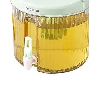 Java Trade 3.5L Beverage Dispenser with Spigot Beer Dispenser for Party Event Daily Use Round Green