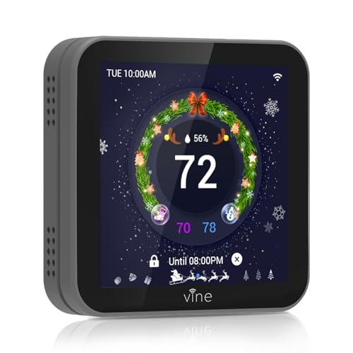 vine Programmable Thermostat for House with 4.0" Touch Screen, WiFi