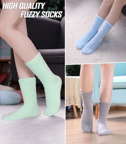 Image of FNOVCO Womens Fuzzy Socks Super Soft Fluffy Winter Warm Cozy Home Sleeping Socks