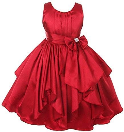 Fairy DollsGirls Knee Length Satin Dress