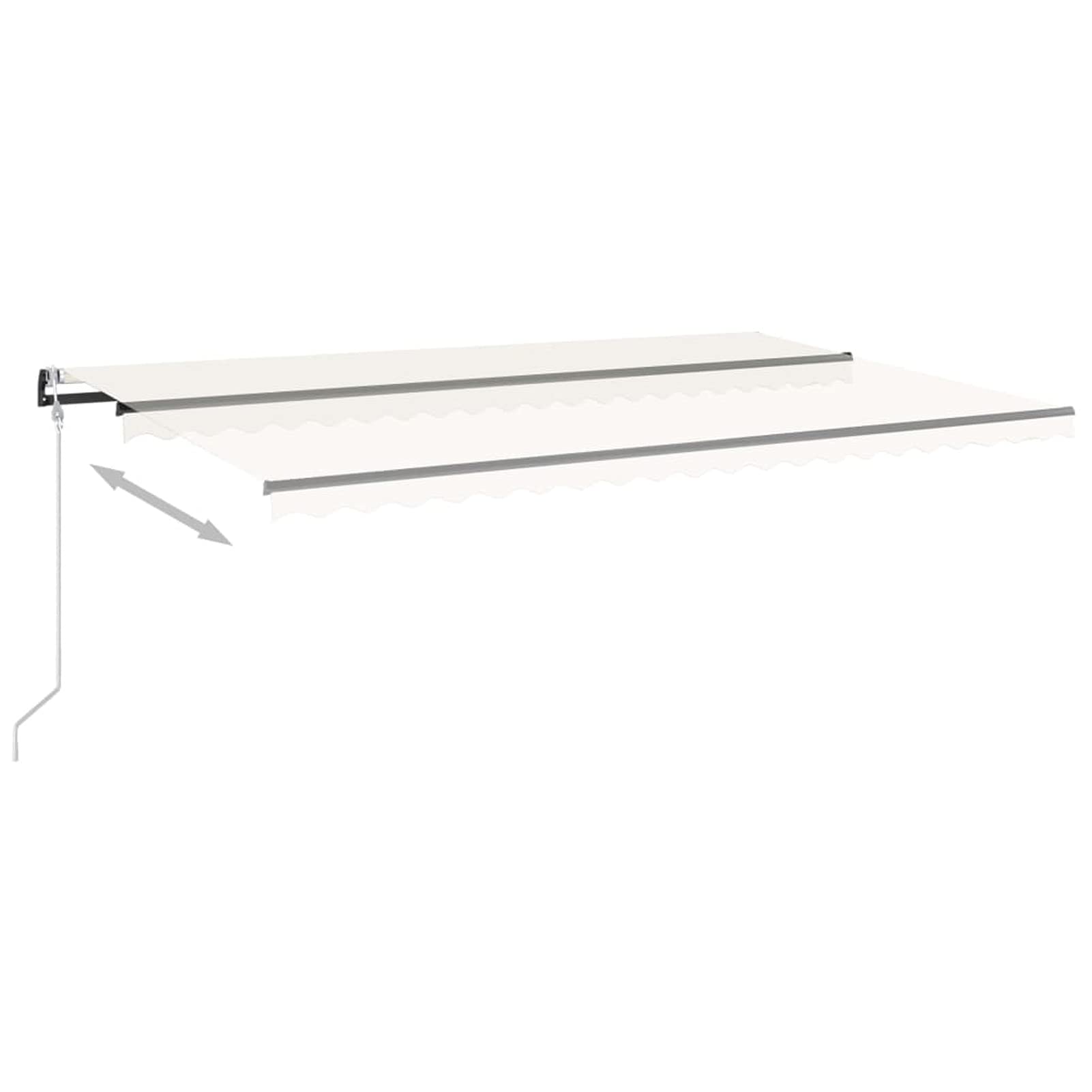 Toldo automático con LED y Sensor de Viento Crema 500x300 cm toldos Exterior terraza Vela toldo Solar Exterior Jardin Telas para toldos