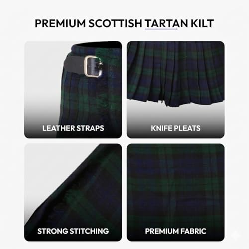 Image of Authentic Scottish Men's Tartan Kilts - Highland Light Weight Value Kilt | Embrace Your Heritage with Comfort