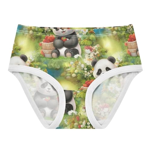 Fancy Toddler Girls Underwear 2t Cotton Little Girl Panties Cute Pandas Green Animal Undies Kids Briefs