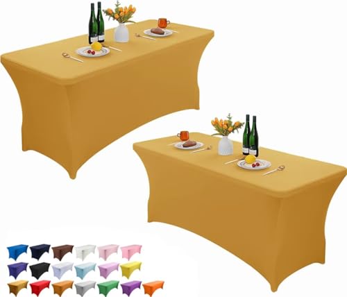 WOLFWAY Tovaglia da cucina in spandex elasticizzato, lavabile e resistente alle pieghe, ideale per feste, banchetti, matrimoni, cocktail e festival