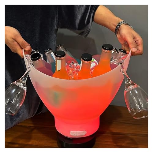 Tina de bebidas iluminada con altavoz Bluetooth y cubo de hielo LED de diseño 4