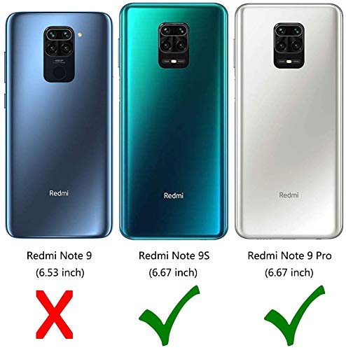 Mulbess Leder-Klapphülle Mit Kartenfach Für Xiaomi Redmi Note 9 Pro/9S – Mint Blau, Magnetverschluss & Ständerfunktion