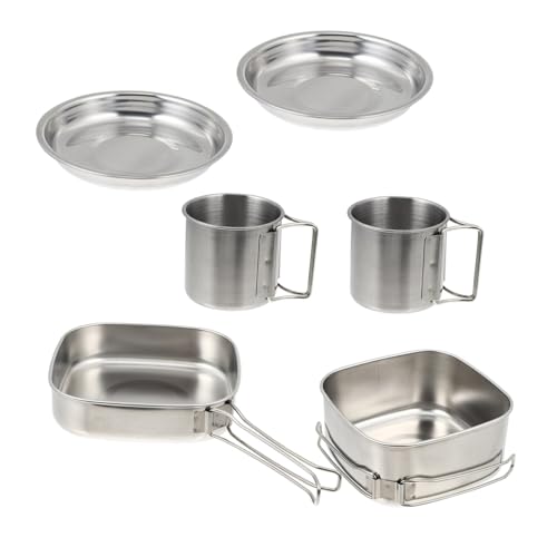 Batterie de cuisine de camping durable et facile à nettoyer pour éliminer le plastique