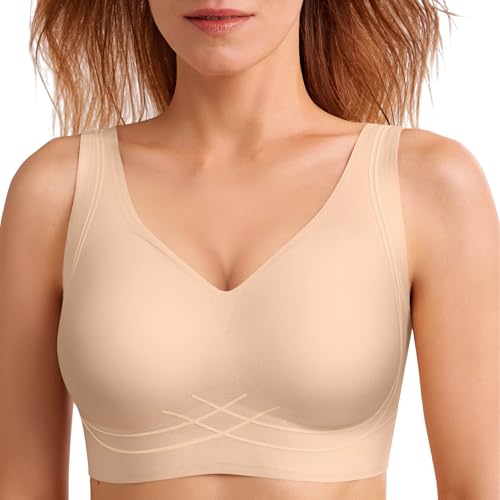 Push Up Bra for Women Wireless Bralettes No Underwire Seamless Tshirt Bras